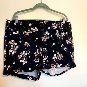 Torrid | Floral Cuffed Shorts in Cherry Blossom